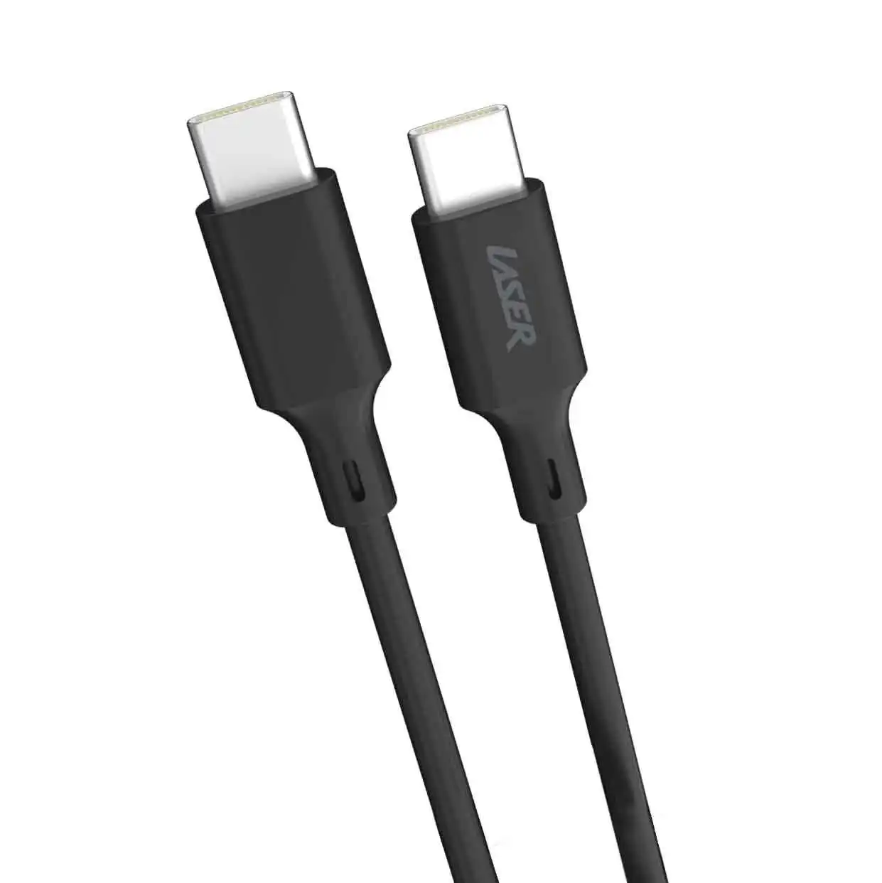 Laser Black 60W USB-C Cable 50cm Fast Charge & Sync - Compact Design