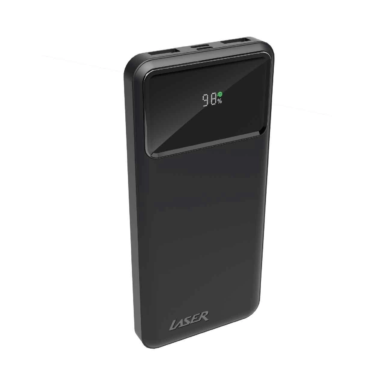 Laser 18W PD 10000mAh USB-C Powerbank Black with LED