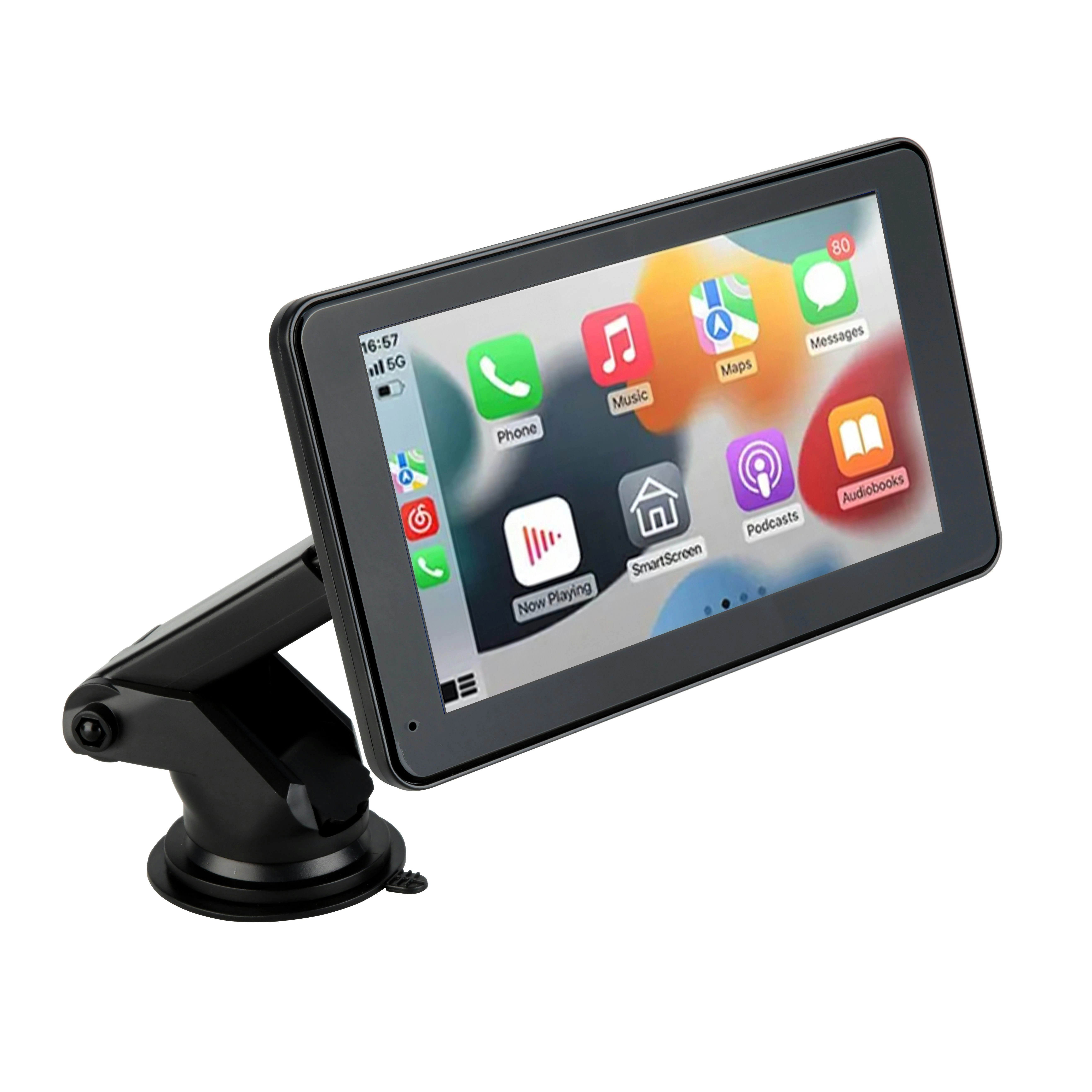 Laser 7" Portable Apple CarPlay & Android Auto Touchscreen with Voice Assist,