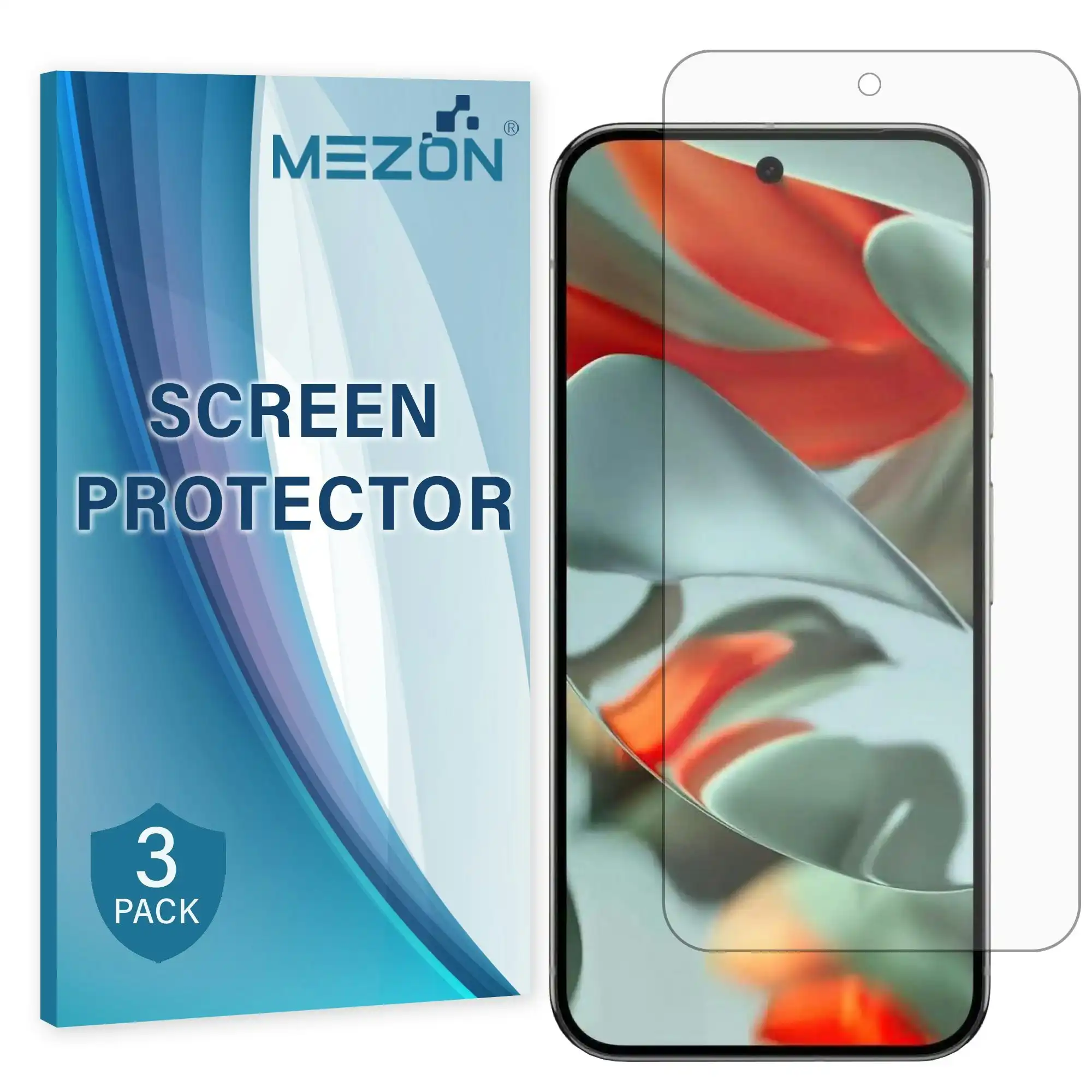 [3 Pack] MEZON Google Pixel 9 Pro Anti-Glare Matte Screen Protector Case Friendly Film (Pixel 9 Pro, Matte)