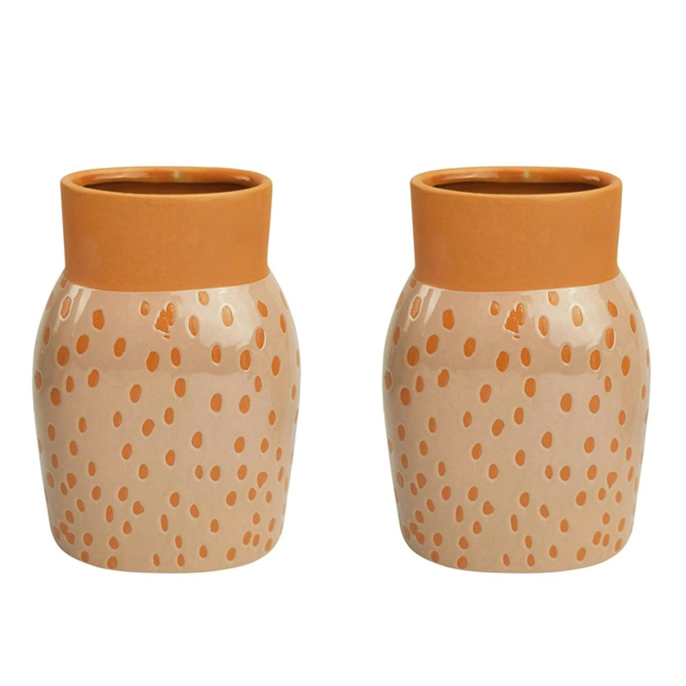 2x Urban Remy 18cm Ceramic Plant/Flower Vase Home Decor Display Pot SML Sherbet