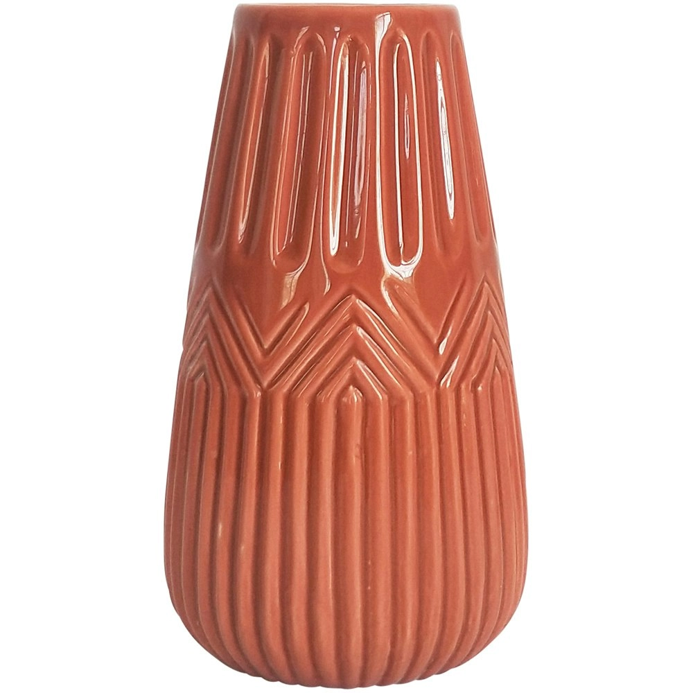 4x Urban Zari 14cm Ceramic Plant/Flower Vase Home Display Pot Small Terracotta