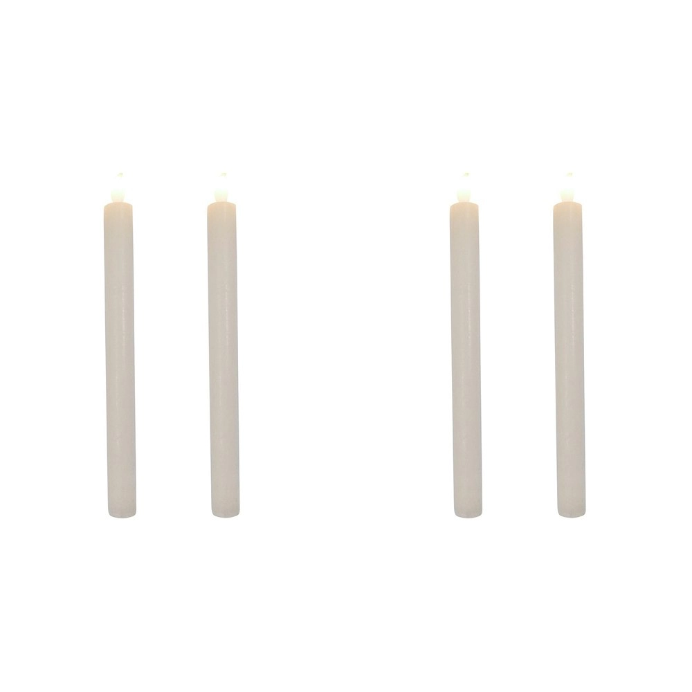 4pc LVD 25cm Wax Flameless Dinner Candles Home/Office Decor Tabletop Display