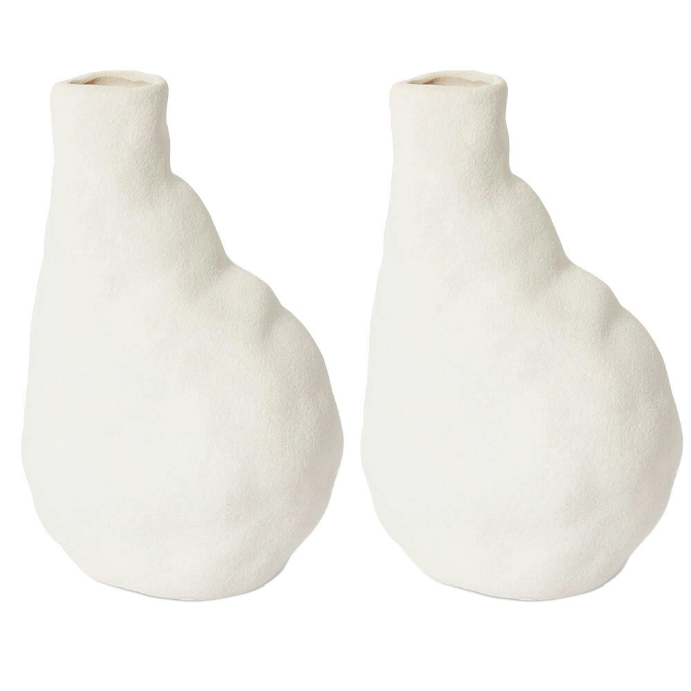 2x E Style Alwyn Home Decorative Flower Display Vase Vessel - 10 x 9 x 16cm