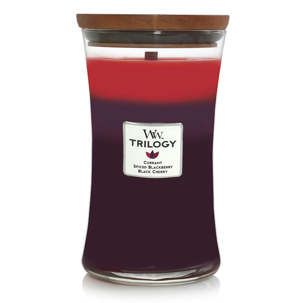 WoodWick 609g Scented Fragrance Soy Wax Candle Sun Ripened Berries Trilogy Large