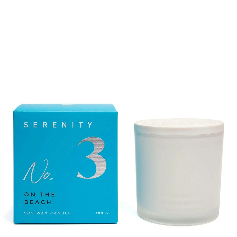 Serenity Numbered Core 300g Scented Soy Wax Candle Home Fragrance On the Beach