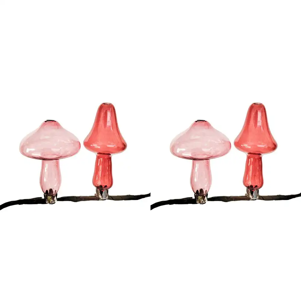 4pc Urban Products Kinkora Toadstool Clip Flower Vases Home Decor Pink