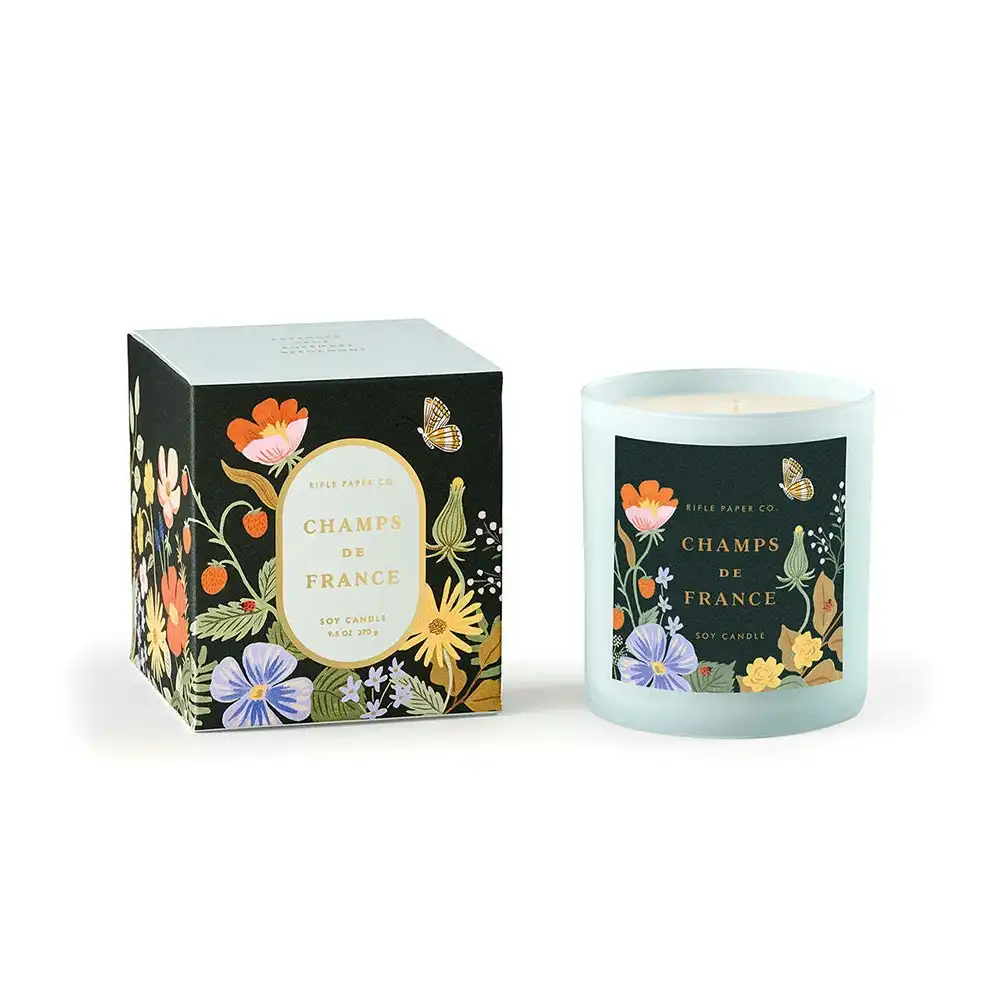 Rifle Paper Co Scented Glass Candle 270g Home Fragrance Decor Champs de France