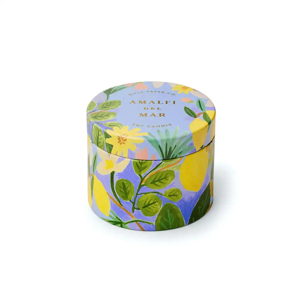 Rifle Paper Co Scented Travel Candle Tin 85g Fragrance Compact Amalfi del Mar