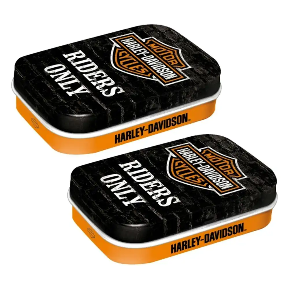 2x Nostalgic Art 6cm Mint Tin Box Harley-Davidson Riders Only Fresh Breath Candy