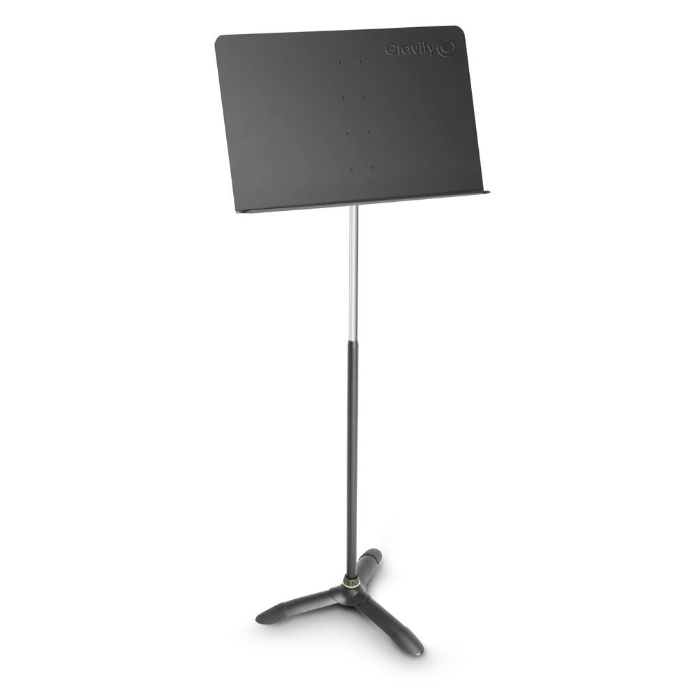 Gravity NSORC1 Orchestra 120cm Music Stand Holder Storage w/Aluminium Desk Black