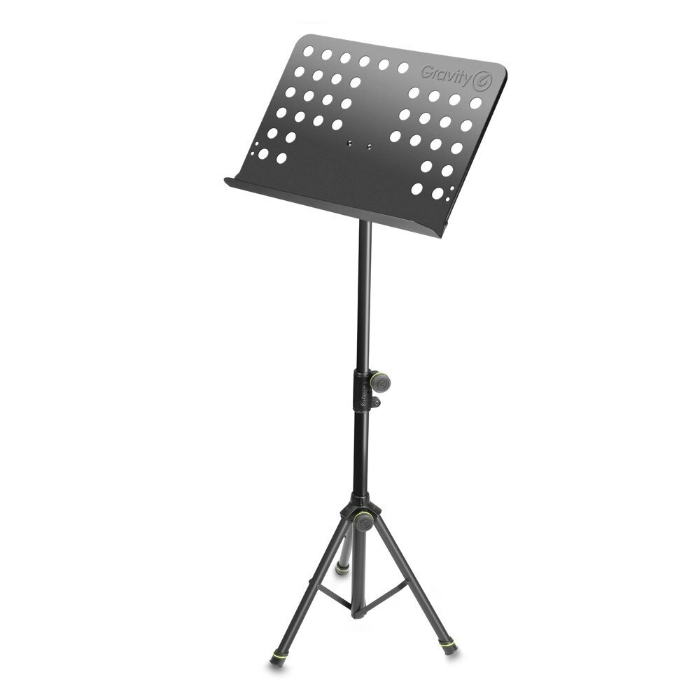 Gravity NS411 Classic Steel 120cm Music Stand Holder Storage Mount Tripod Black