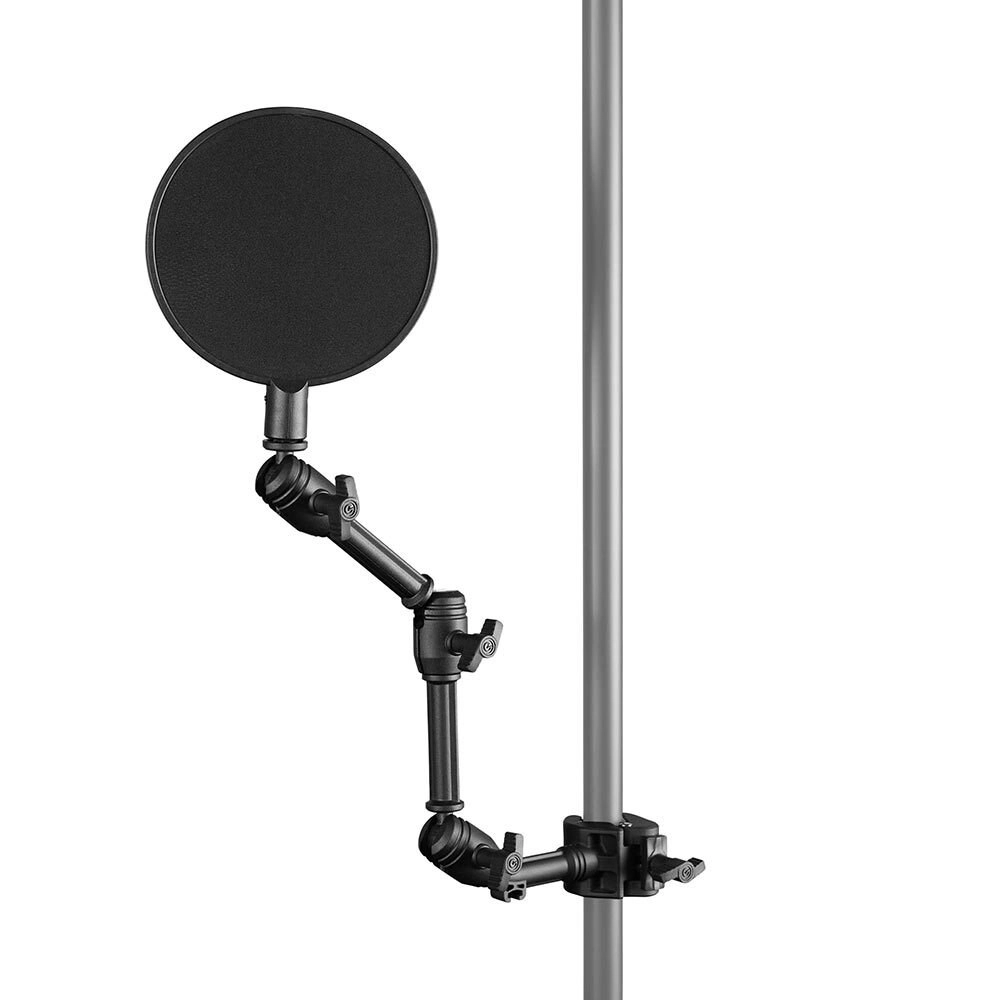 Gravity 40cm Traveler 3D Adjustable Arm w/ Pop Filter For Microphone Stand Black