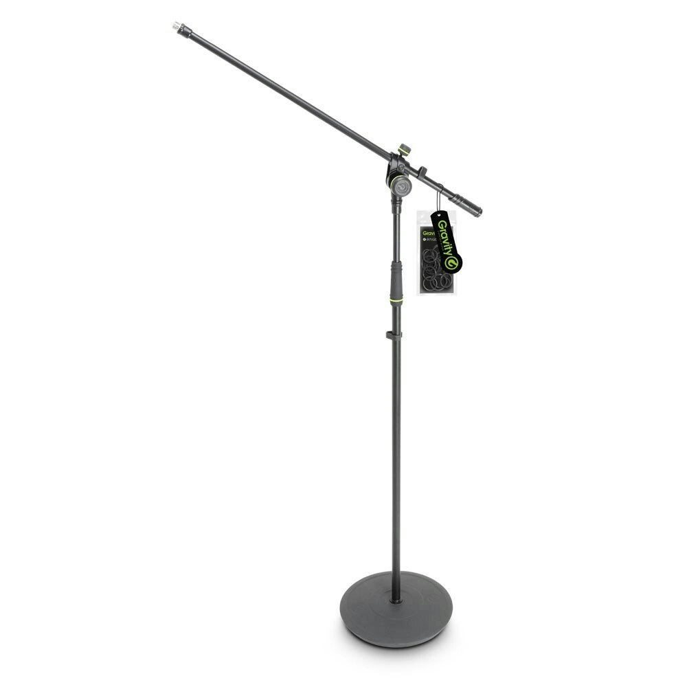 Gravity MS2321B Steel Stand/Pole w/ 2 Point Adjustment 79cm Boom For Microphone