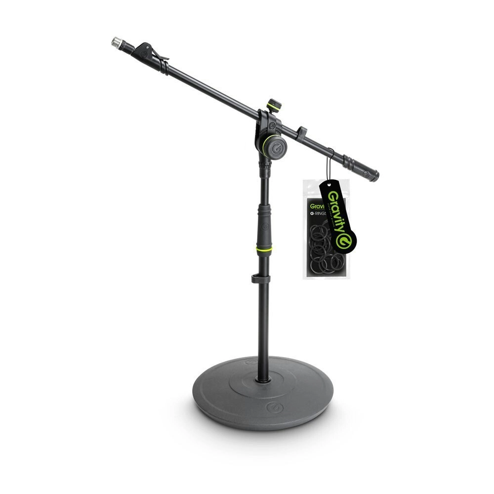 Gravity MS2222B Short 73cm Stand w/ 2 Point Telescopic Boom For Microphone Black