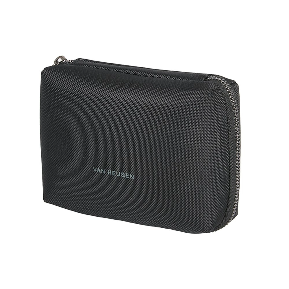 Van Heusen Men's Tech IT Cable Storage Pouch Zip Around Organiser Black Small