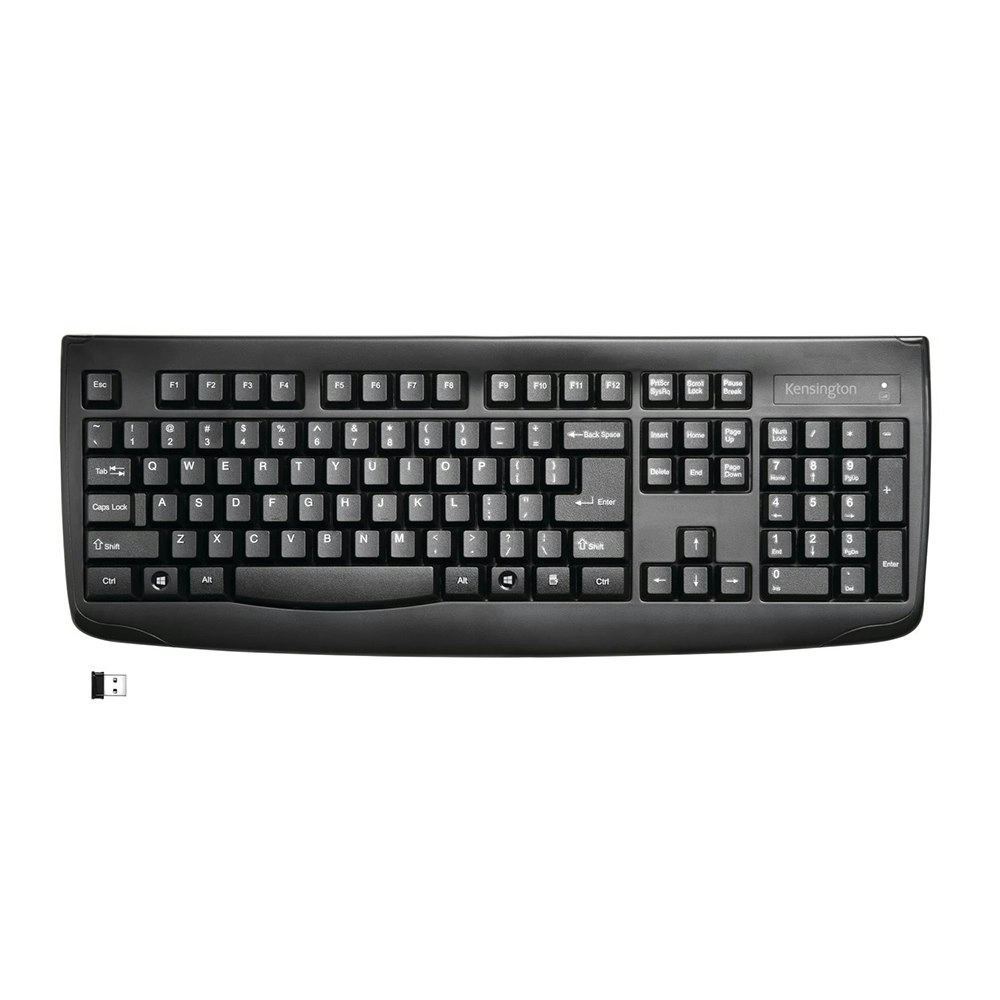 Kensington Pro Fit 2.4Ghz Wireless Keyboard Full Size For Computer/PC Black