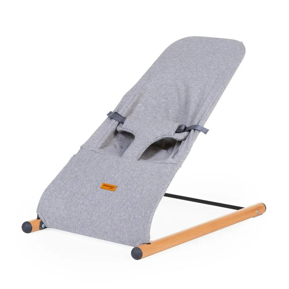 Childhome Evolux Comfy Padded Baby Rocker/Bouncer - Natural & Jersey Grey