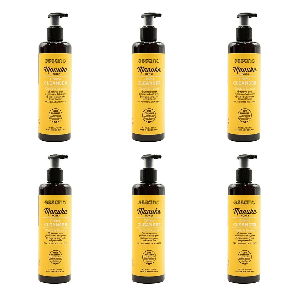 6x Essano Creme Cleanser Clarify & Nourish Manuka Honey Facial Skin Care 300ml