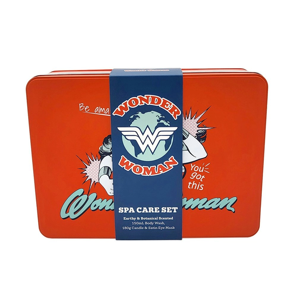 Wonder Woman Body Wash/Candle/Satin Eye Mask Toiletry Spa Self Care Set