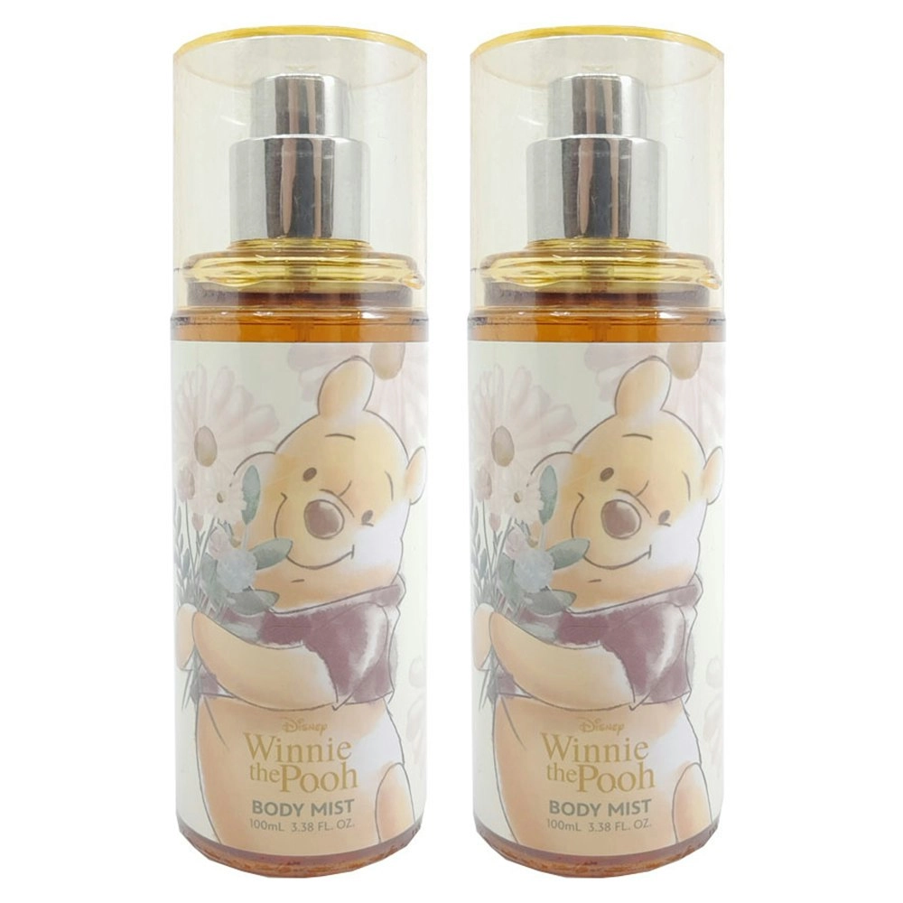 2PK Winnie The Pooh 100ml Body Mist Fragrance Scent Spray Bottle Perfume Kids 6+