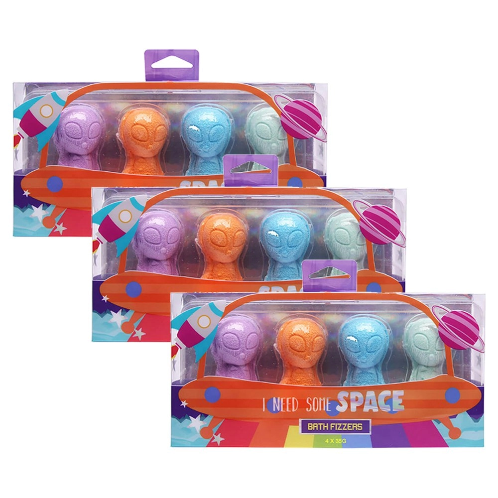 12pc I Need Some Space Alien Fizzers Kids/Childrens Coloured Bath Bombs 35g 3+