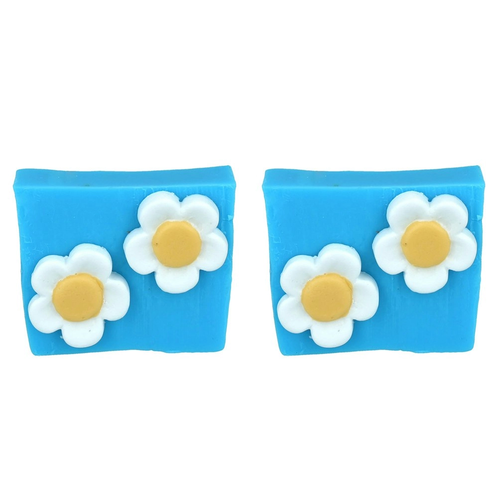 2PK Bomb Cosmetics Daisy Roots Bath Soap Slice Scented Shower Body Fragrance Bar