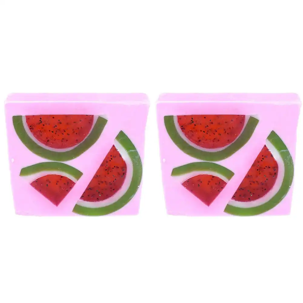 2PK Bomb Cosmetic Watermelon Sugar Scent Bath Soap Slice Bar Skin Body Fragrance