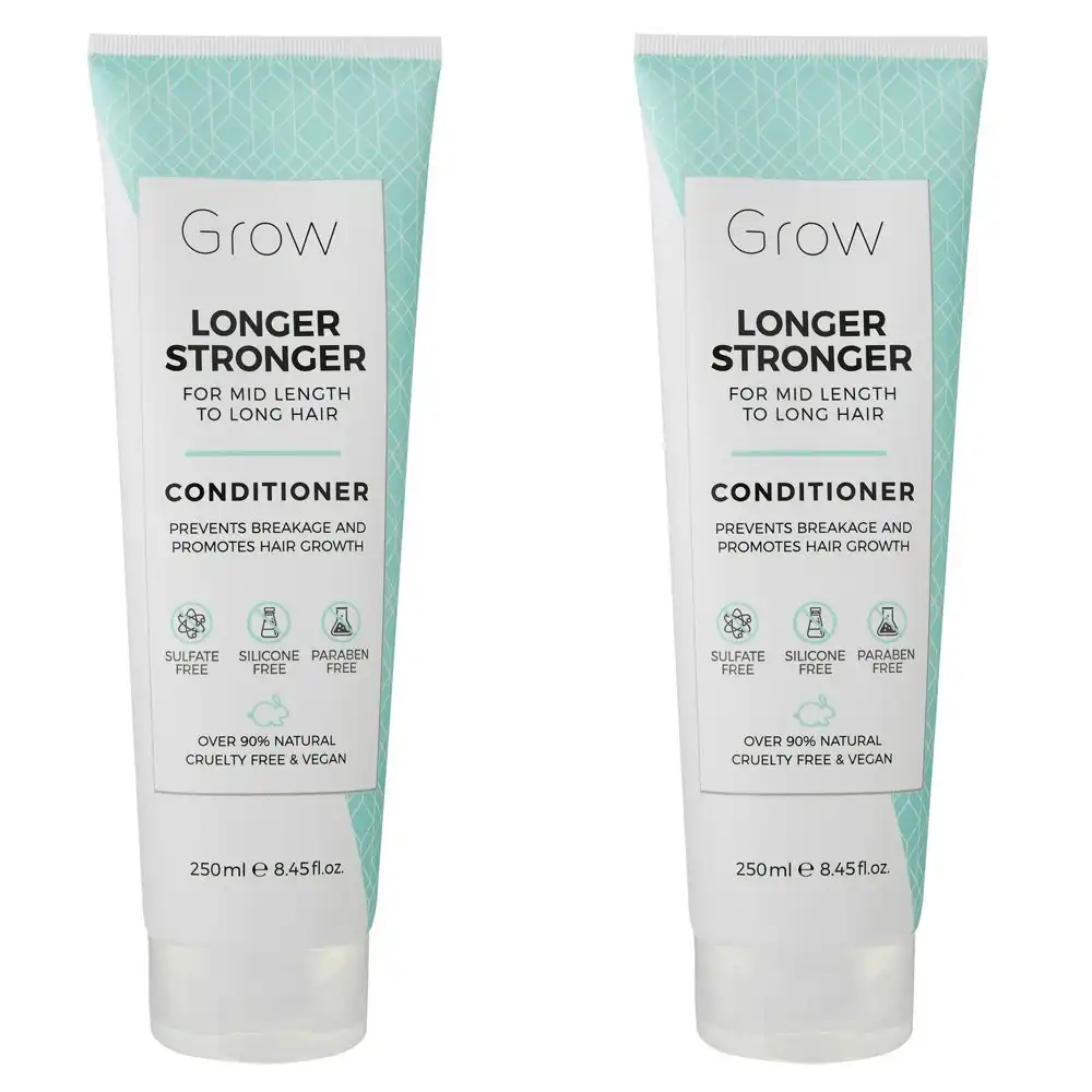 2x Grow Longer Stronger 250ml Conditioner Hair/Scalp Care For Mid to Long Strand