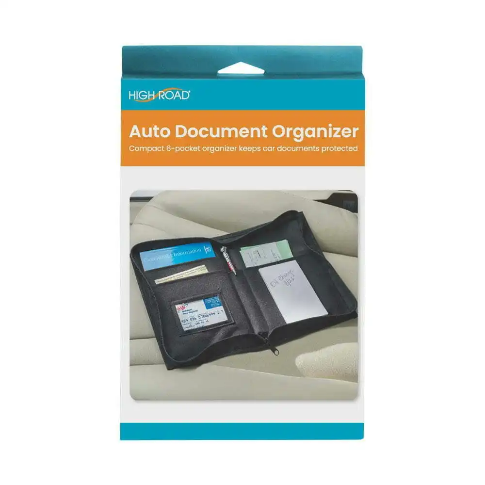 High Road Auto Document Organiser Car/SUV Registration Holder Pocket/Storage