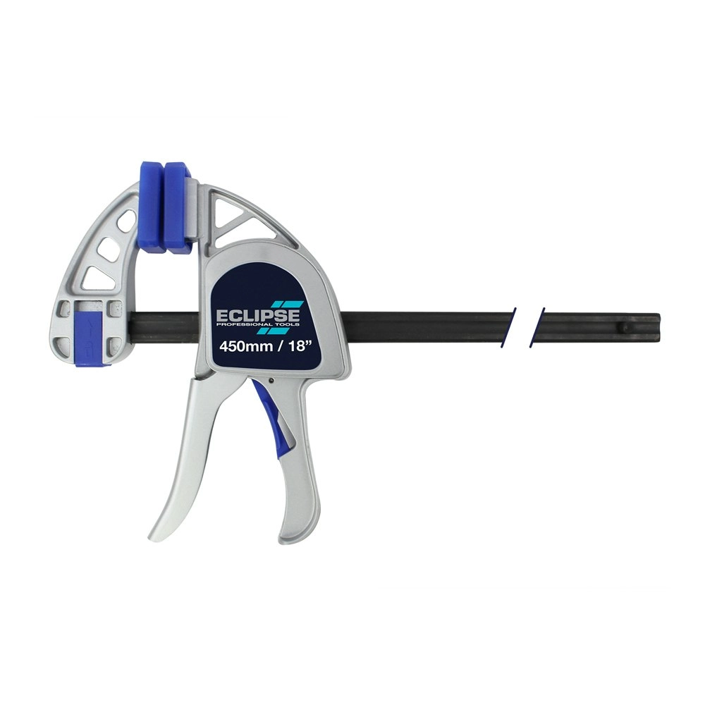 Eclipse Pro Tools One-Handed Clamp 300kg/450mm Reversible Clamping Force Grey