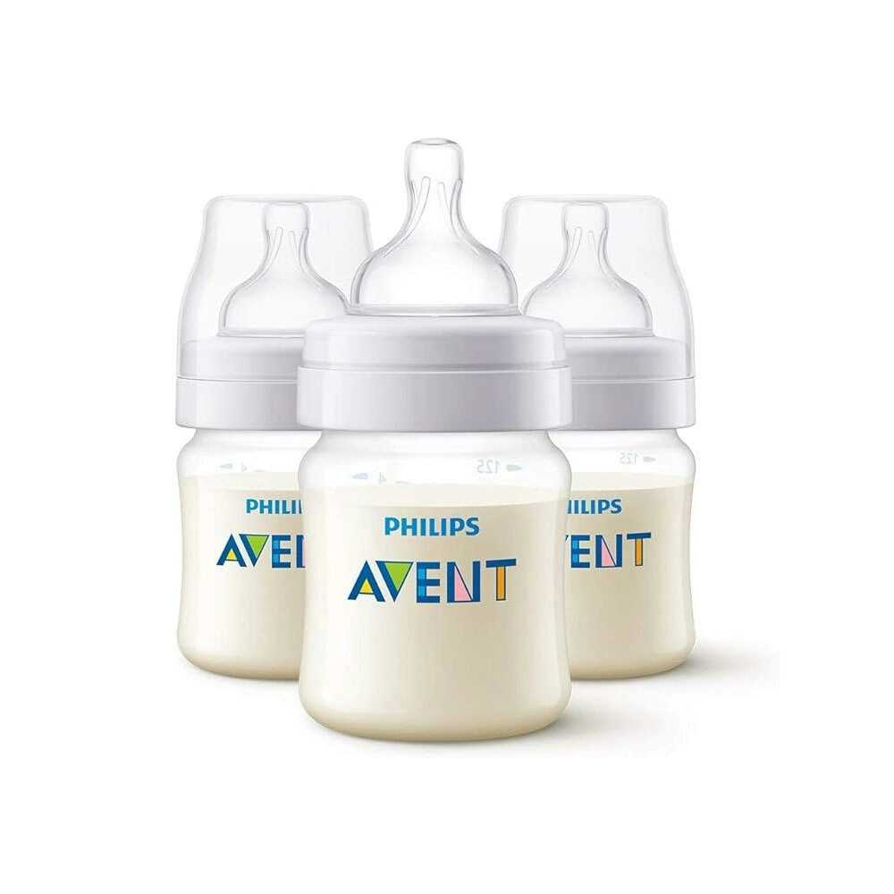 3pc Philips Avent Classic+ PES Feeding Bottle w/ Teat Newborn/Infant Clear 125ml