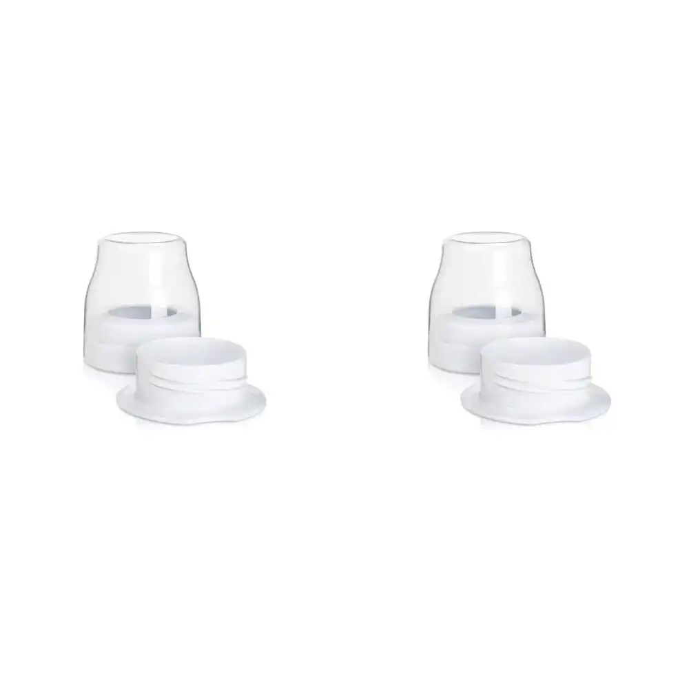 2x 2pc Philips Avent Sterile Teat Travel Pack/Portable Nipple Cover White 18m+