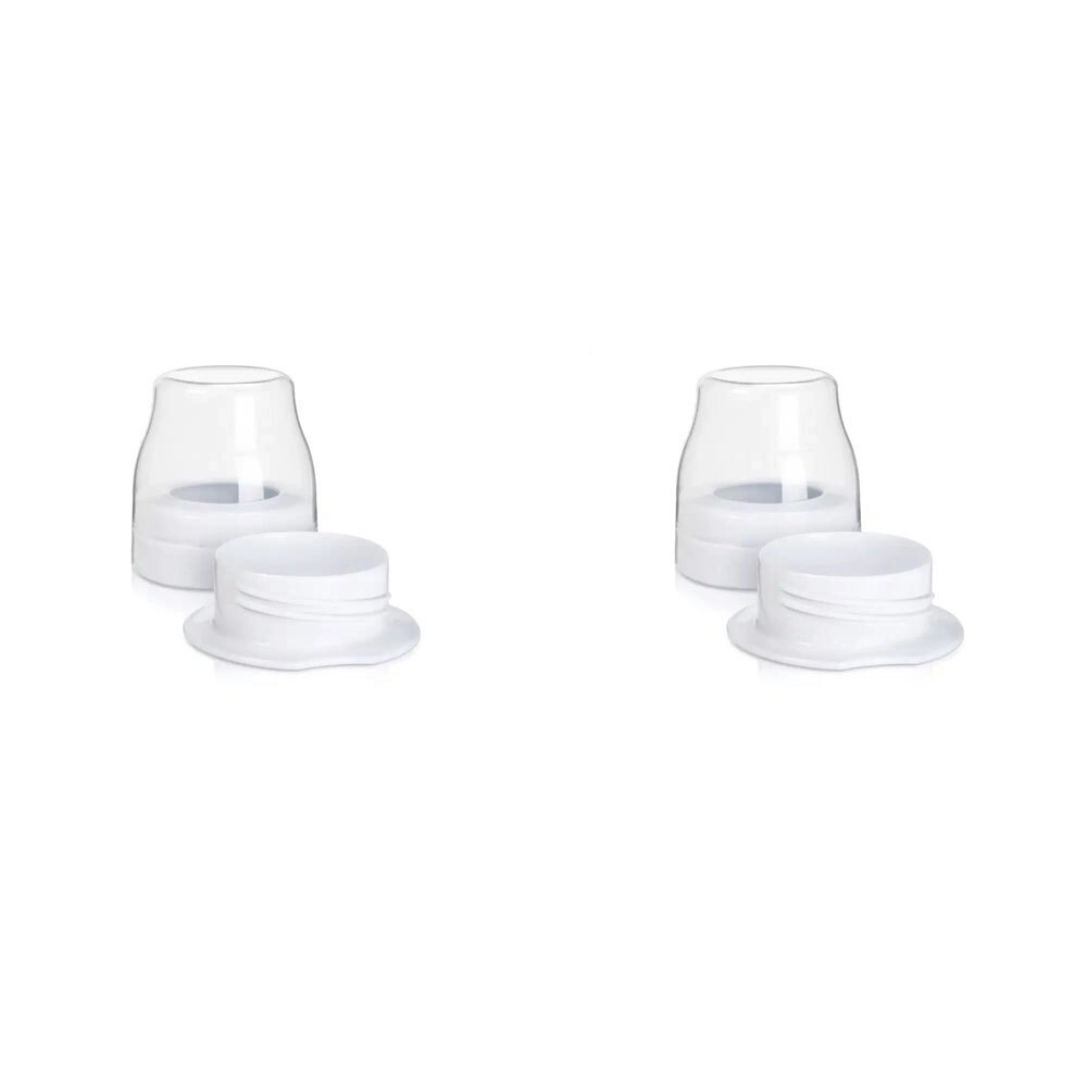 2x 2pc Philips Avent Sterile Teat Travel Pack/Portable Nipple Cover White 18m+