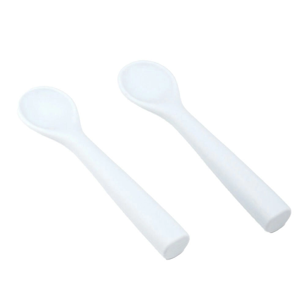 My Pure Silicone Baby/Toddler Feeding Spoon Utensils Set - Baby Blue 4M+