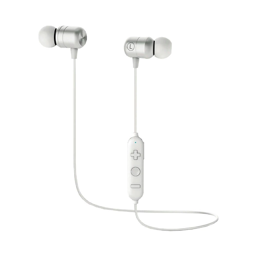 AIWA In-Ear Gel Wireless Bluetooth USB-A to USB-Micro Sports Headphones White