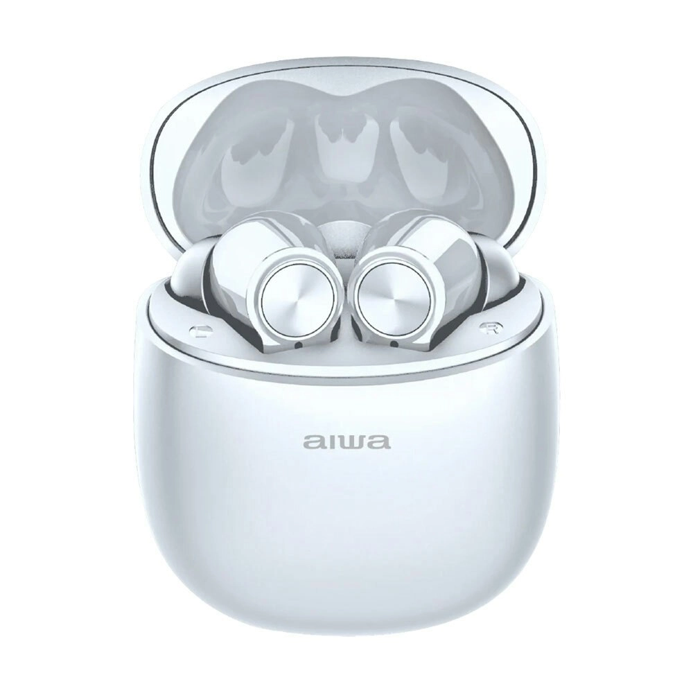 AIWA In-Ear Gelstem True Wireless Bluetooth USB-A to USB-C Headphones White