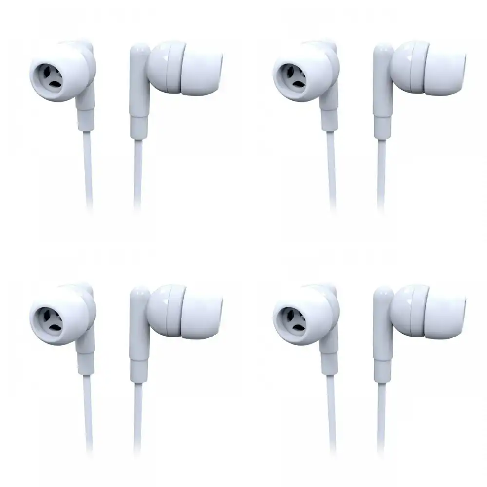 4x Laser Wired In-Ear Earbuds Earphones Headphones w/In-Line Mic 1.2m Elegant WH