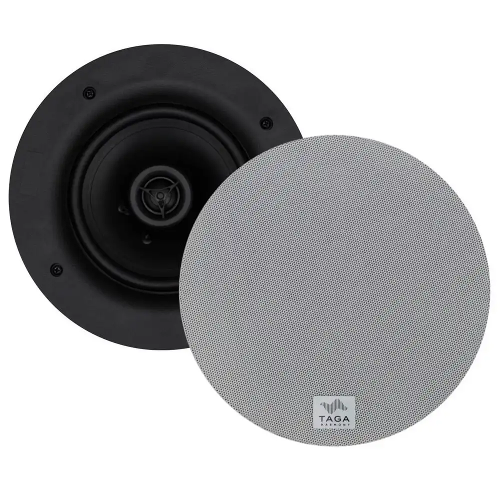 TAGA Harmony 6.5" 2 - Way In-Ceiling Mounted Audio Speakers Pair - White