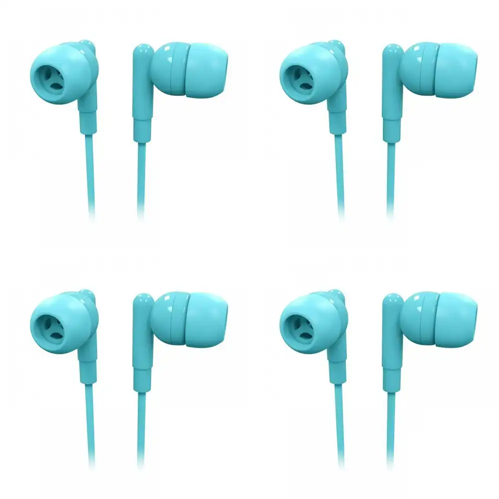 4x Laser Wired 3.5mm Silicone In-Ear Earbuds Headphone 1.2m For Phones Icy Morn