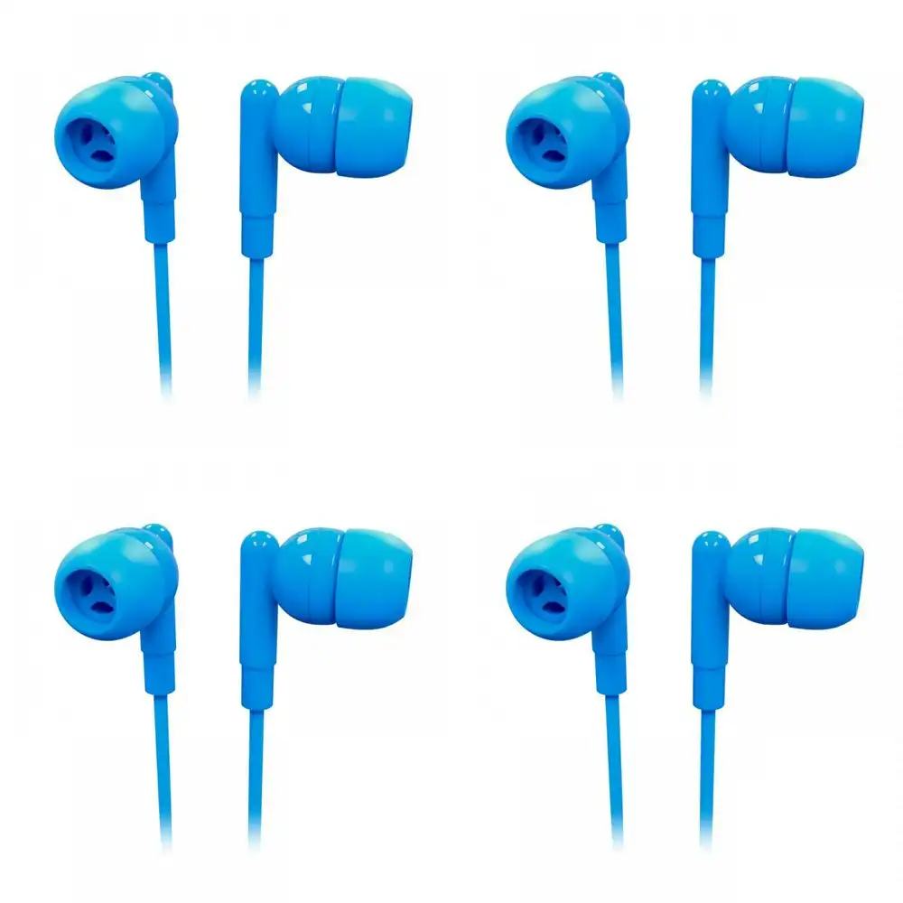 4x Laser Wired 3.5mm Silicone In-Ear Earbud Headphones 1.2m For Phones Serenity