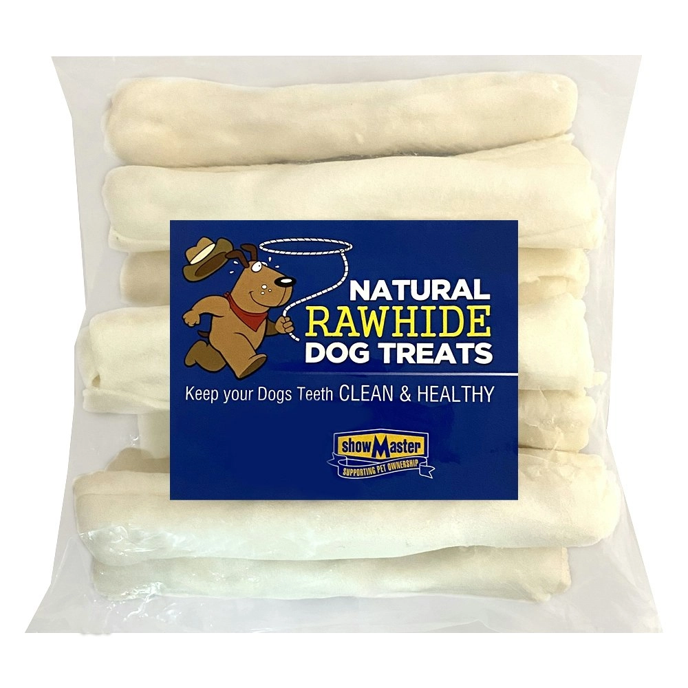 10pc Natural Rawhide Dog/Pet Dental Treats/Chews Large Plain Retrievers