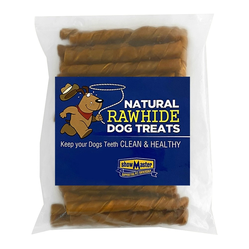 25pc Natural Rawhide Dog/Pet Dental Treats/Chews/Rewards Smoked Porky Twists