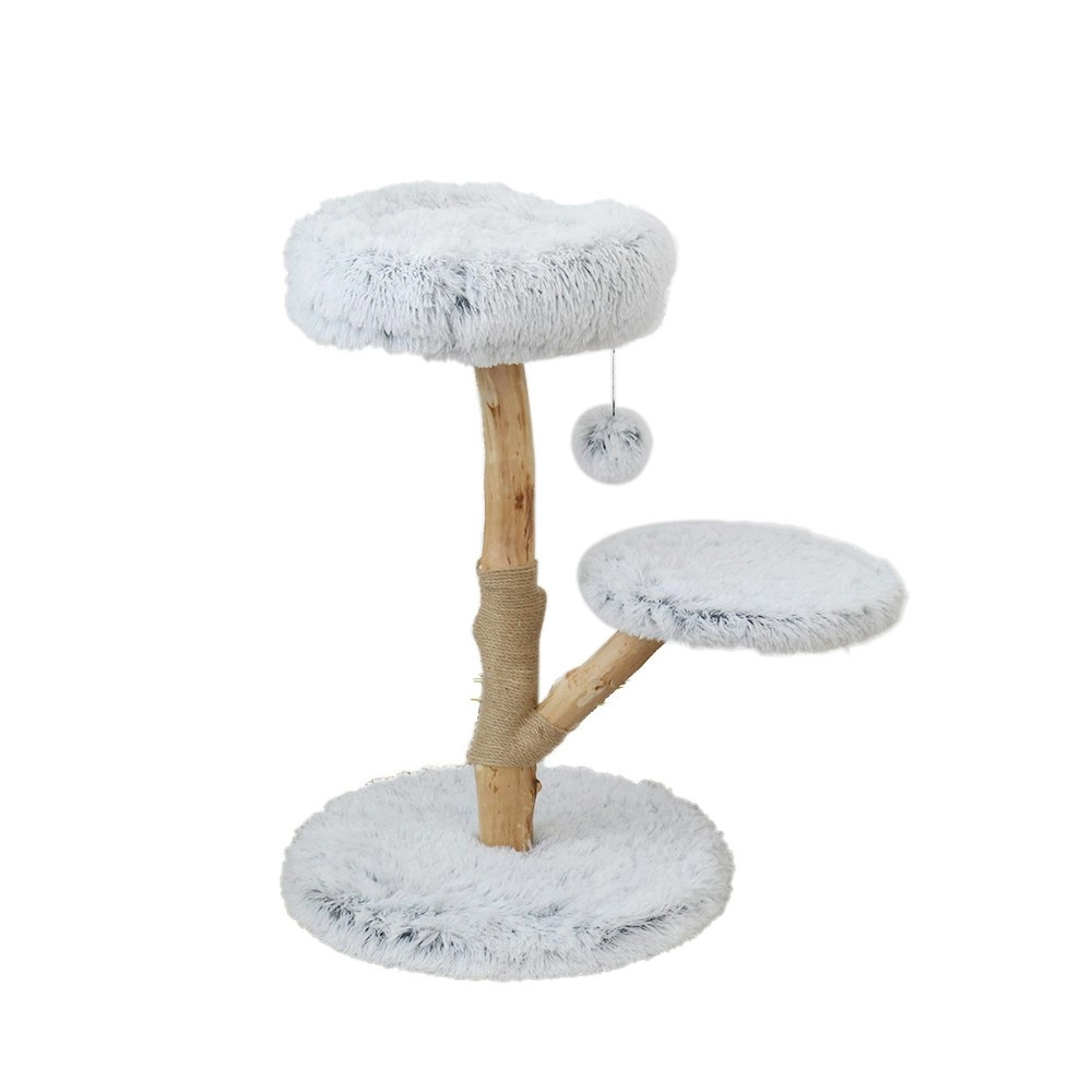 Catio Pure 50x75cm Double-Level Cat Resort Furniture Post Scratching Tree White