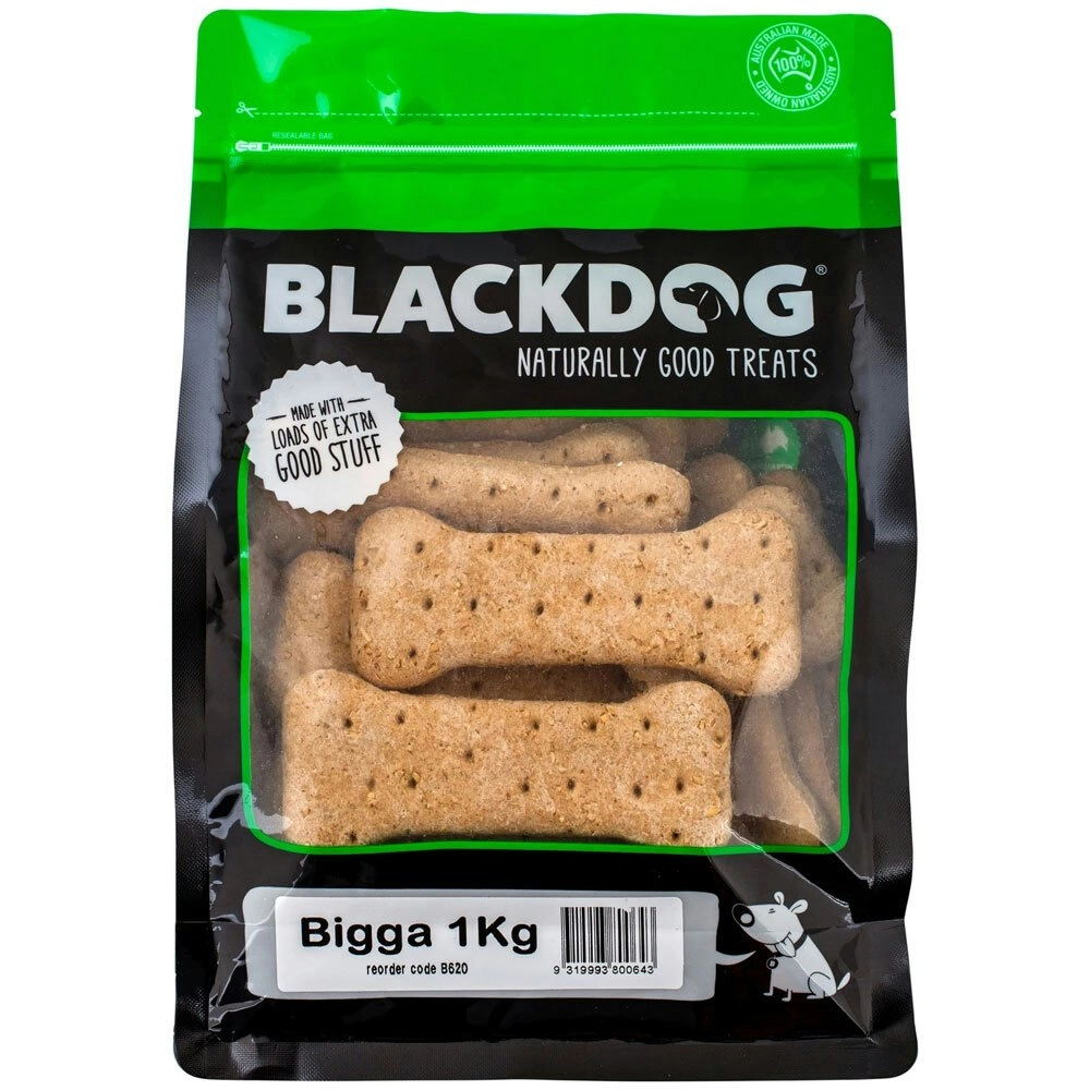 Blackdog 1kg Premium Dog Biscuits Puppy Chew Pet Healthy Omega Food Treats Bigga