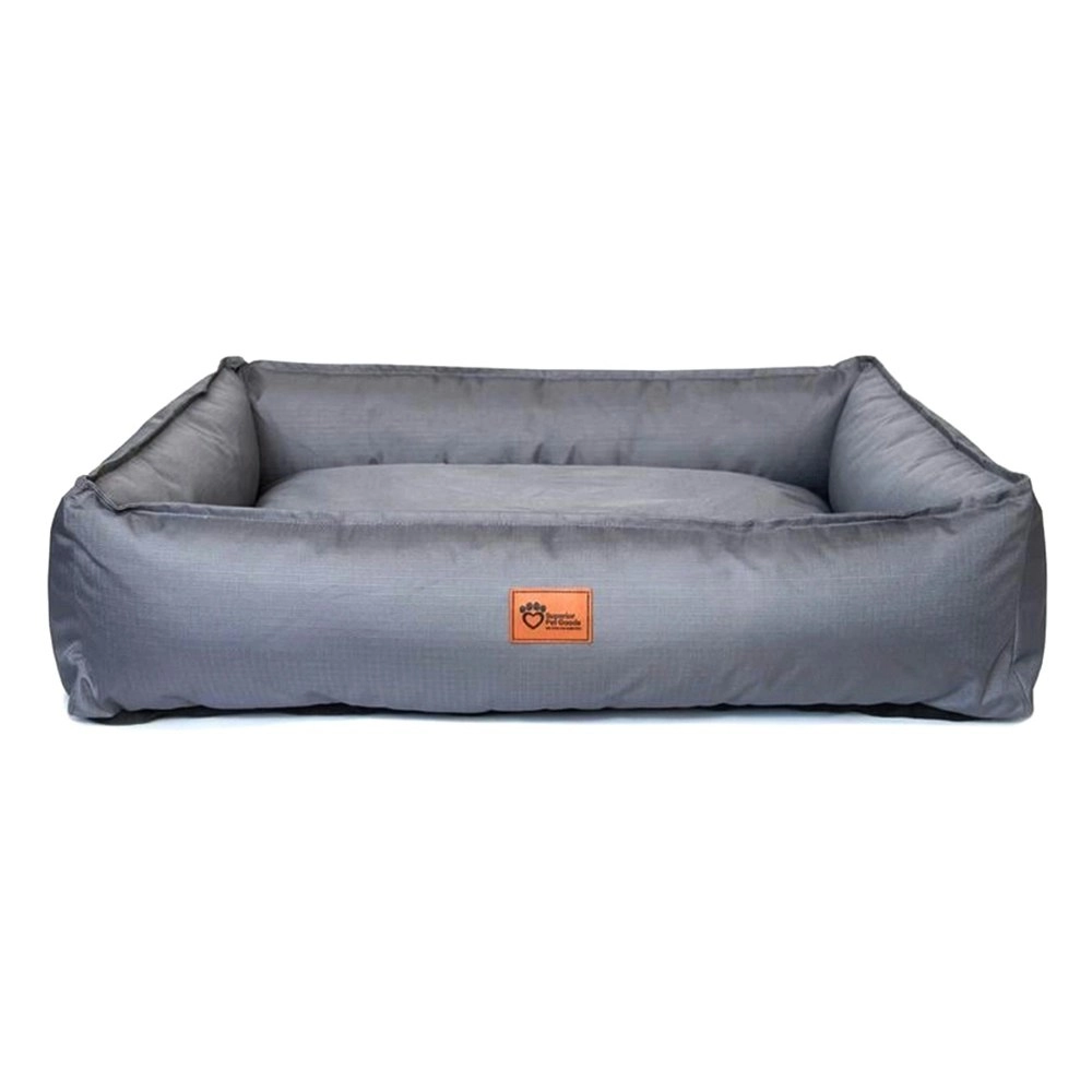 Superior Pet Goods Ripstop Durable Dog Lounger/Bed Steel Grey Mini 67x44x23cm