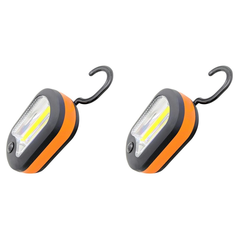 2x Wildtrak Camping 97cm Oval Magnetic Work Light Outdoor Hiking Black/Orange