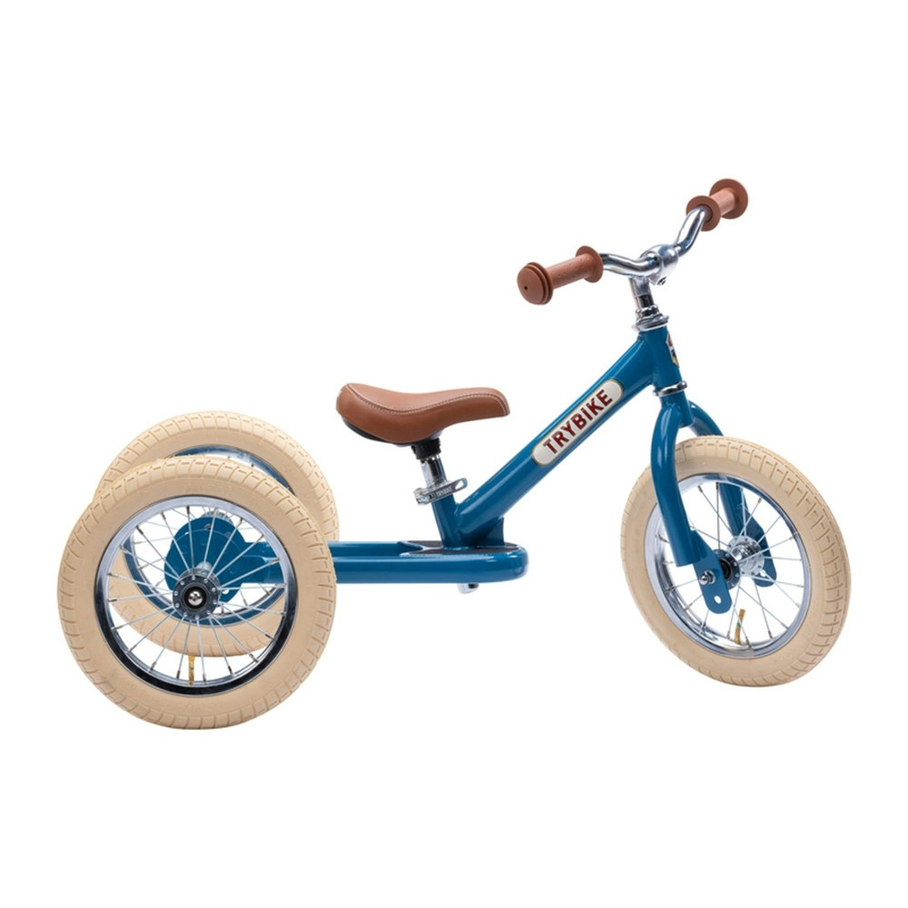 Trybike Blue Vintage 3-Wheel 86cm Balance Bike/Bicycle Kids/Toddler Ride On 18m+