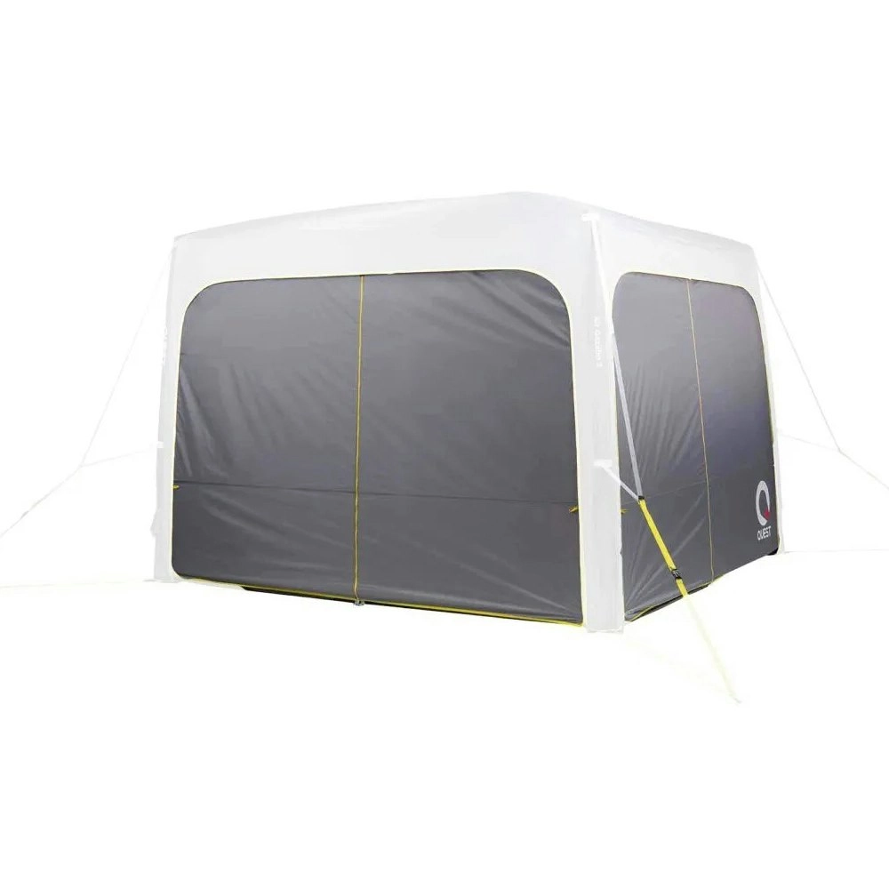 Quest 2-Solid Wall UPF50+ Gazebo Kit w/ Carry Bag Outdoor Sun Shade White/Grey