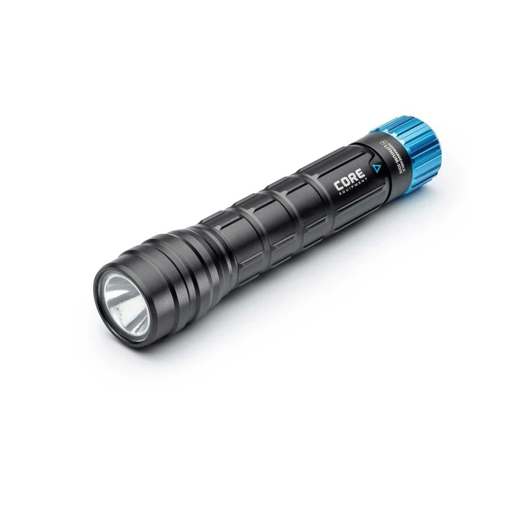 Core 1000 Lumen Rechargeable 16.5cm Aluminium Flashlight Camp/Hike Light Black